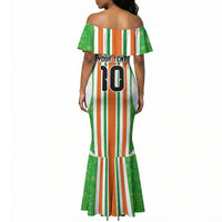 Custom Cote d'Ivoire Mermaid Dress The Elephants with African Pattern Stripes