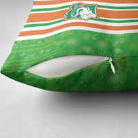 Cote d'Ivoire Pillow Cover The Elephants with African Pattern Stripes