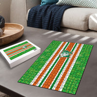 Cote d'Ivoire Puzzle The Elephants with African Pattern Stripes