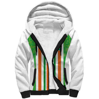 Custom Cote d'Ivoire Sherpa Hoodie The Elephants with African Pattern Stripes