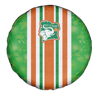 Cote d'Ivoire Spare Tire Cover The Elephants with African Pattern Stripes