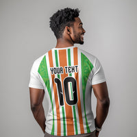 Custom Cote d'Ivoire T shirt The Elephants with African Pattern Stripes