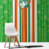Cote d'Ivoire Window Curtain The Elephants with African Pattern Stripes