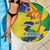 Brazil Independence Day Beach Blanket Sete de Setembro and Golden Lion Tamarin - Wonder Print Shop