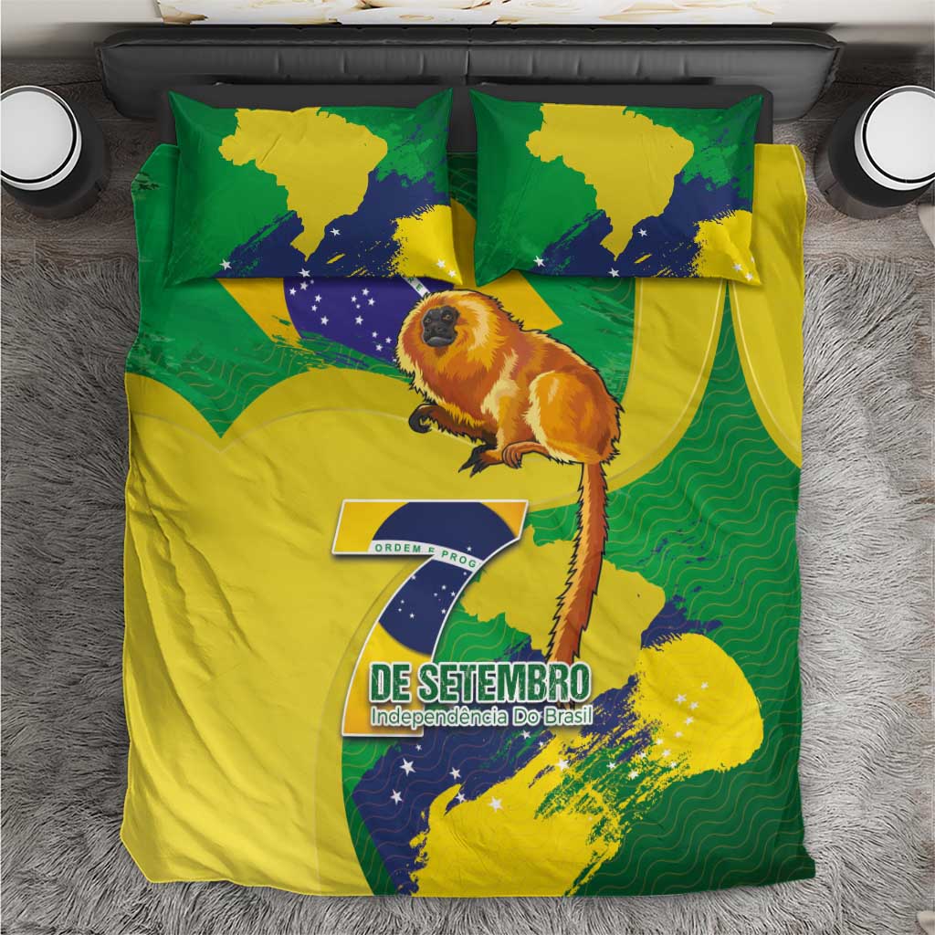 Brazil Independence Day Bedding Set Sete de Setembro and Golden Lion Tamarin - Wonder Print Shop
