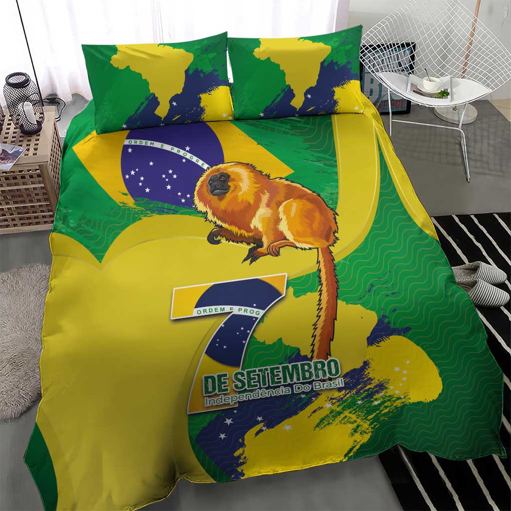 Brazil Independence Day Bedding Set Sete de Setembro and Golden Lion Tamarin - Wonder Print Shop