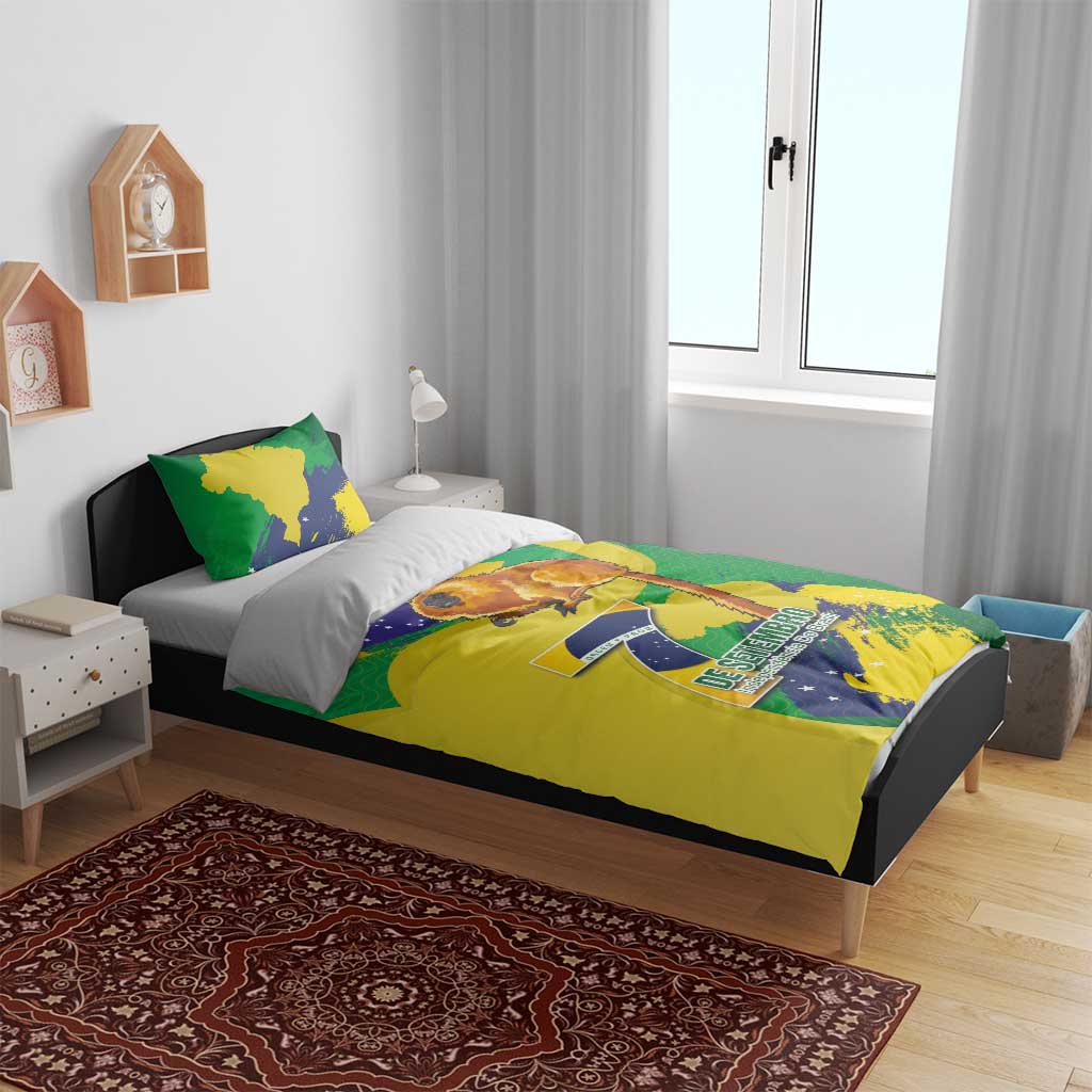 Brazil Independence Day Bedding Set Sete de Setembro and Golden Lion Tamarin - Wonder Print Shop