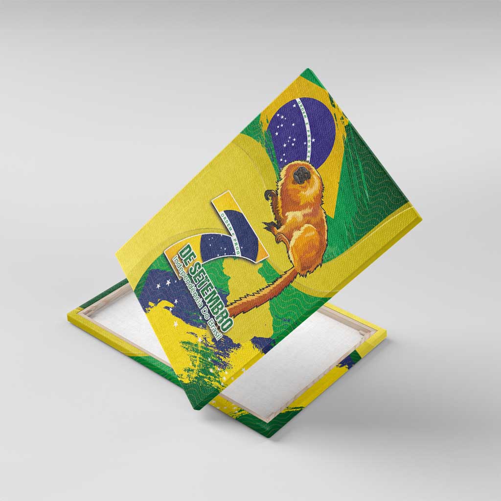 Brazil Independence Day Canvas Wall Art Sete de Setembro and Golden Lion Tamarin - Wonder Print Shop