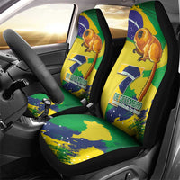 Brazil Independence Day Car Seat Cover Sete de Setembro and Golden Lion Tamarin - Wonder Print Shop