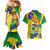 Brazil Independence Day Couples Matching Mermaid Dress and Hawaiian Shirt Sete de Setembro and Golden Lion Tamarin - Wonder Print Shop