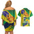 Brazil Independence Day Couples Matching Off Shoulder Short Dress and Hawaiian Shirt Sete de Setembro and Golden Lion Tamarin - Wonder Print Shop