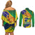 Brazil Independence Day Couples Matching Off Shoulder Short Dress and Long Sleeve Button Shirt Sete de Setembro and Golden Lion Tamarin - Wonder Print Shop