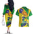 Brazil Independence Day Couples Matching Off The Shoulder Long Sleeve Dress and Hawaiian Shirt Sete de Setembro and Golden Lion Tamarin - Wonder Print Shop