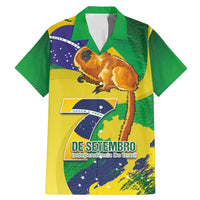 Brazil Independence Day Family Matching Mermaid Dress and Hawaiian Shirt Sete de Setembro and Golden Lion Tamarin - Wonder Print Shop