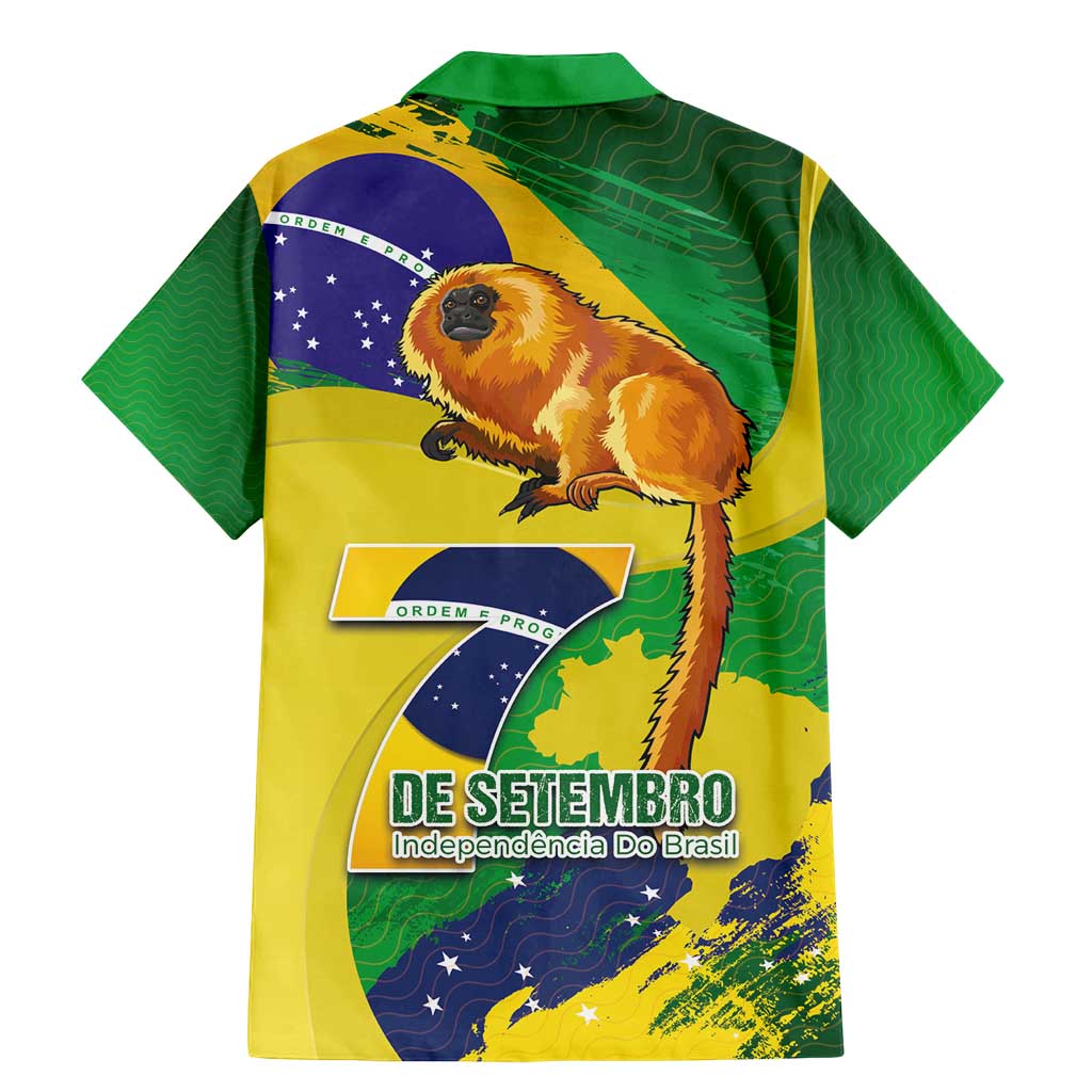 Brazil Independence Day Family Matching Mermaid Dress and Hawaiian Shirt Sete de Setembro and Golden Lion Tamarin - Wonder Print Shop