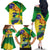 Brazil Independence Day Family Matching Off The Shoulder Long Sleeve Dress and Hawaiian Shirt Sete de Setembro and Golden Lion Tamarin - Wonder Print Shop