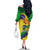 Brazil Independence Day Family Matching Off The Shoulder Long Sleeve Dress and Hawaiian Shirt Sete de Setembro and Golden Lion Tamarin - Wonder Print Shop