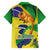 Brazil Independence Day Family Matching Short Sleeve Bodycon Dress and Hawaiian Shirt Sete de Setembro and Golden Lion Tamarin - Wonder Print Shop