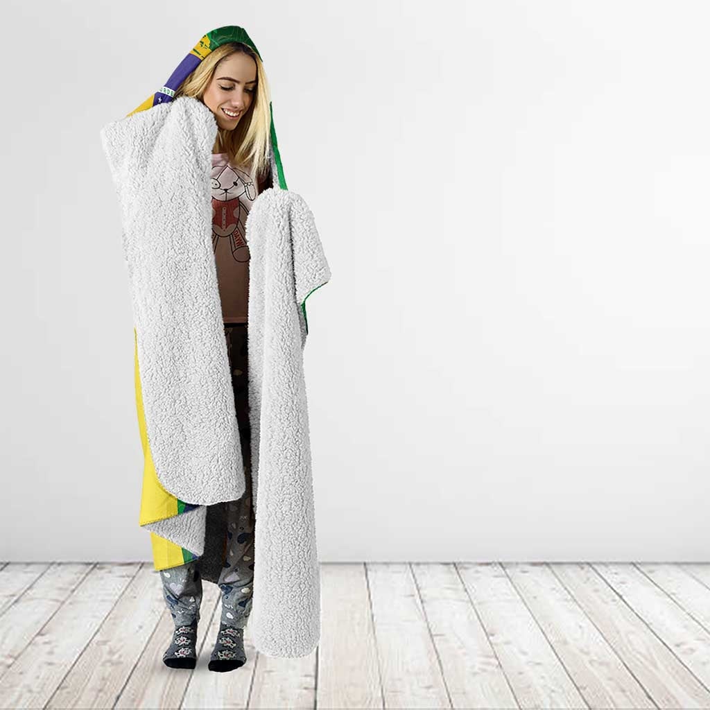 Brazil Independence Day Hooded Blanket Sete de Setembro and Golden Lion Tamarin