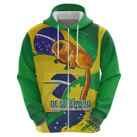 Brazil Independence Day Hoodie Sete de Setembro and Golden Lion Tamarin - Wonder Print Shop