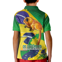 Brazil Independence Day Kid Polo Shirt Sete de Setembro and Golden Lion Tamarin - Wonder Print Shop