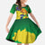Brazil Independence Day Kid Short Sleeve Dress Sete de Setembro and Golden Lion Tamarin - Wonder Print Shop