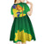 Brazil Independence Day Kid Short Sleeve Dress Sete de Setembro and Golden Lion Tamarin - Wonder Print Shop
