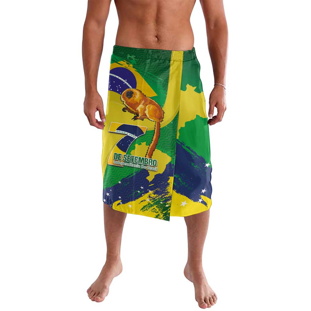 Brazil Independence Day Lavalava Sete de Setembro and Golden Lion Tamarin - Wonder Print Shop