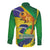 Brazil Independence Day Long Sleeve Button Shirt Sete de Setembro and Golden Lion Tamarin - Wonder Print Shop