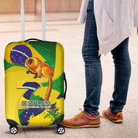 Brazil Independence Day Luggage Cover Sete de Setembro and Golden Lion Tamarin - Wonder Print Shop