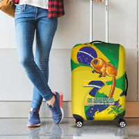Brazil Independence Day Luggage Cover Sete de Setembro and Golden Lion Tamarin - Wonder Print Shop
