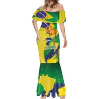 Brazil Independence Day Mermaid Dress Sete de Setembro and Golden Lion Tamarin - Wonder Print Shop