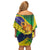 Brazil Independence Day Off Shoulder Short Dress Sete de Setembro and Golden Lion Tamarin - Wonder Print Shop