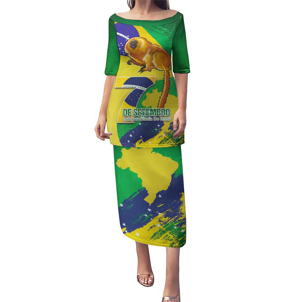 Brazil Independence Day Puletasi Sete de Setembro and Golden Lion Tamarin - Wonder Print Shop