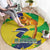 Brazil Independence Day Round Carpet Sete de Setembro and Golden Lion Tamarin