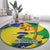 Brazil Independence Day Round Carpet Sete de Setembro and Golden Lion Tamarin