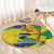 Brazil Independence Day Round Carpet Sete de Setembro and Golden Lion Tamarin