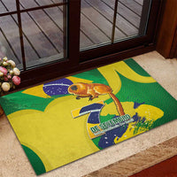 Brazil Independence Day Rubber Doormat Sete de Setembro and Golden Lion Tamarin - Wonder Print Shop