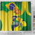 Brazil Independence Day Shower Curtain Sete de Setembro and Golden Lion Tamarin