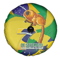 Brazil Independence Day Spare Tire Cover Sete de Setembro and Golden Lion Tamarin - Wonder Print Shop