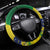 Brazil Independence Day Steering Wheel Cover Sete de Setembro and Golden Lion Tamarin - Wonder Print Shop