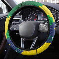 Brazil Independence Day Steering Wheel Cover Sete de Setembro and Golden Lion Tamarin - Wonder Print Shop