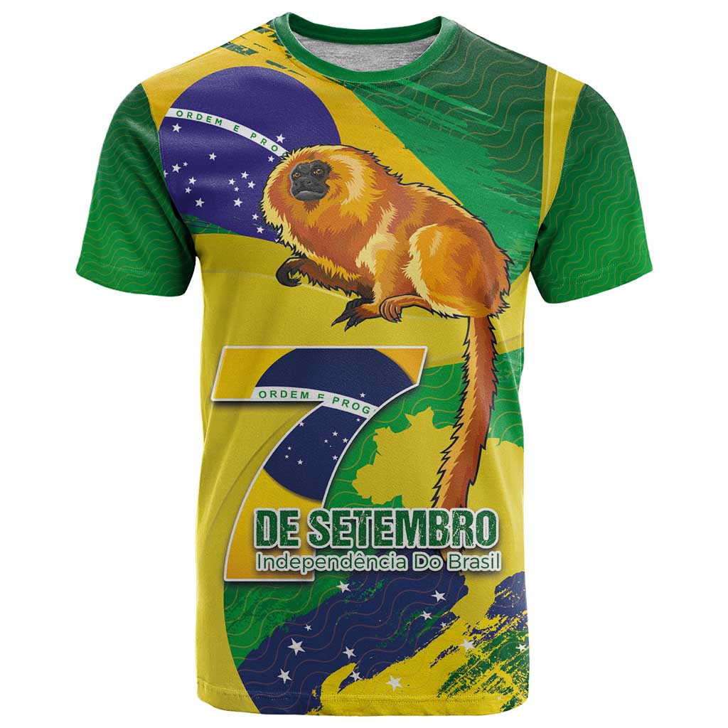 Brazil Independence Day T Shirt Sete de Setembro and Golden Lion Tamarin - Wonder Print Shop