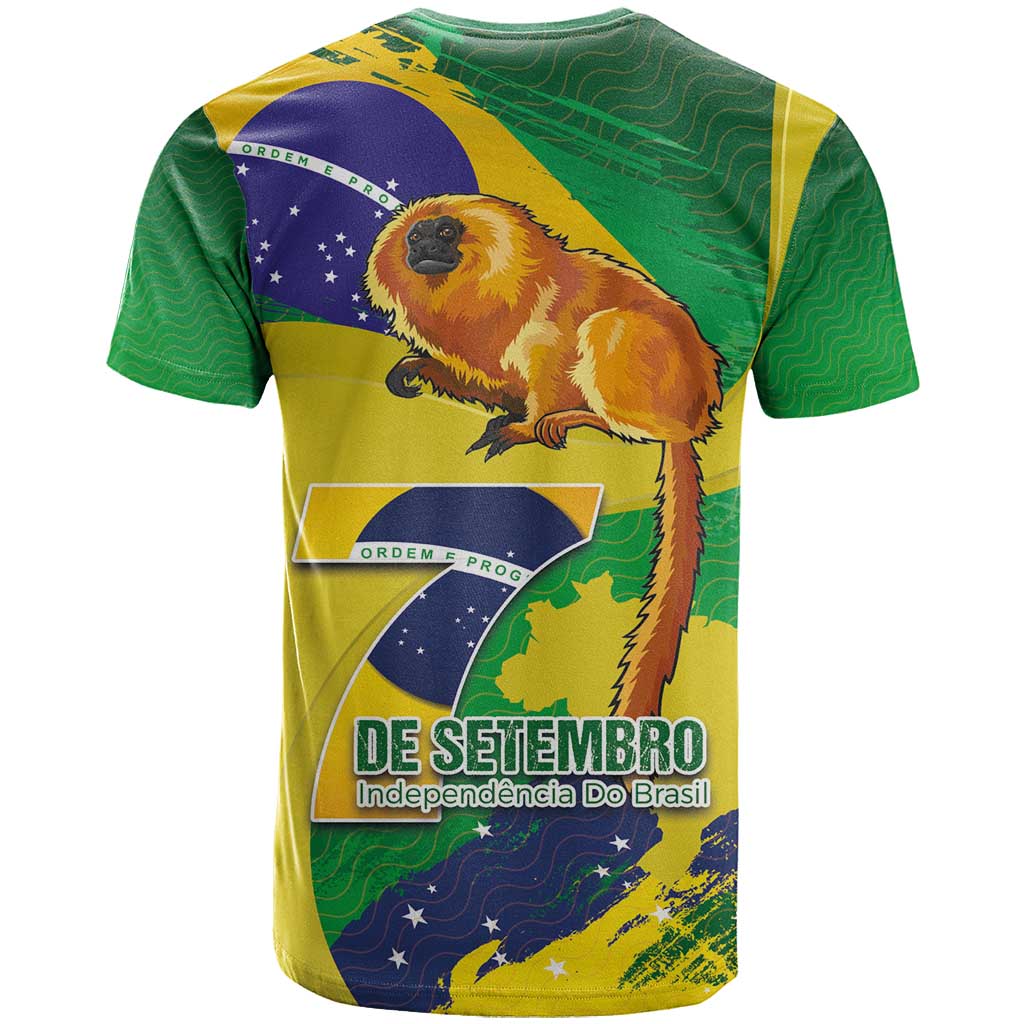 Brazil Independence Day T Shirt Sete de Setembro and Golden Lion Tamarin - Wonder Print Shop