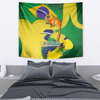 Brazil Independence Day Tapestry Sete de Setembro and Golden Lion Tamarin - Wonder Print Shop