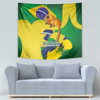 Brazil Independence Day Tapestry Sete de Setembro and Golden Lion Tamarin - Wonder Print Shop