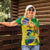 Brazil Independence Day Women Polo Shirt Sete de Setembro and Golden Lion Tamarin - Wonder Print Shop