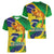 Brazil Independence Day Women V-Neck T-Shirt Sete de Setembro and Golden Lion Tamarin - Wonder Print Shop