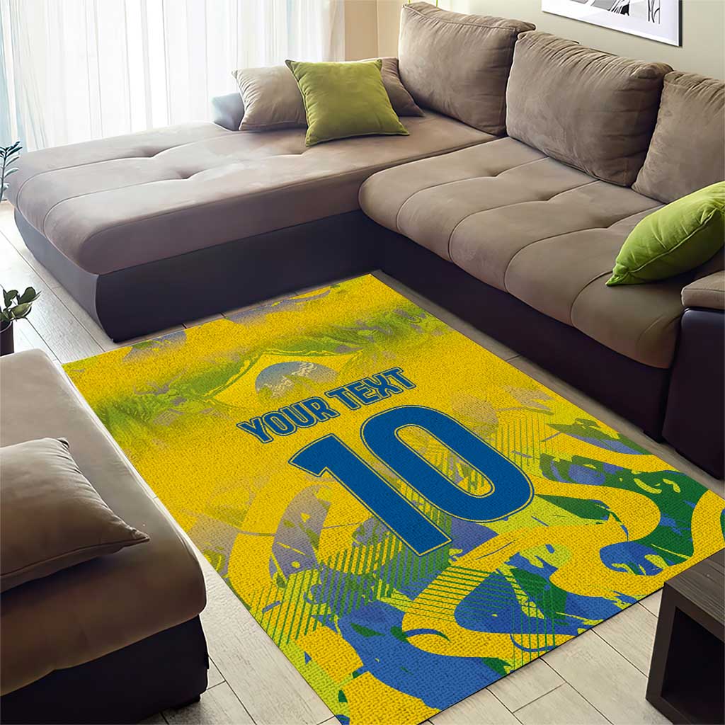 Custom Brazil Football Champion 2024 Area Rug - Wonder Print Shop