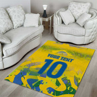 Custom Brazil Football Champion 2024 Area Rug - Wonder Print Shop